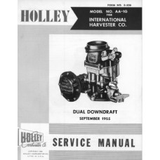 International Holley AA-1G Carburetor Workshop Manual